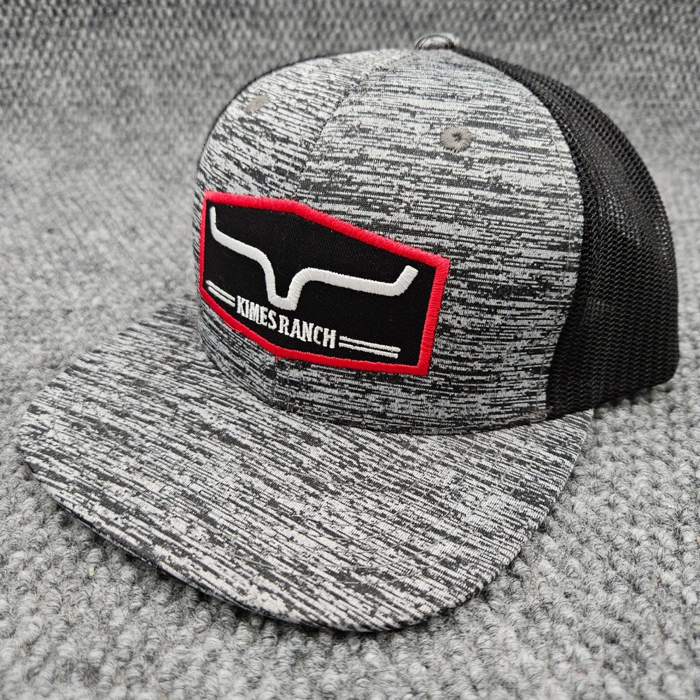 Kimes Ranch Gray Trucker Hat Western Mesh Snapback Rodeo Cap Cowboy